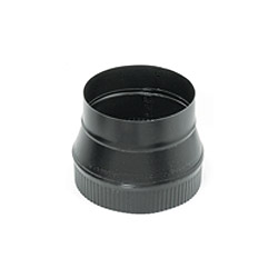 thumbnail interactive-video image 1 of 6 Inch Black Stove Pipe – 24-Gauge Snap-Lock Steel Duct For Venting, 24" Length 1 of 2